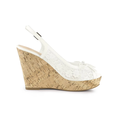 Strappy Lace-Up Wedge Platform Sandals